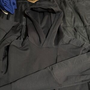 Black Hoodie with Logo Detail